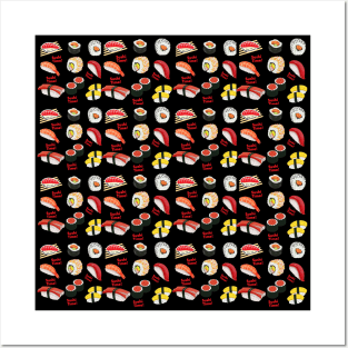 Sushi Time Overload Pattern Posters and Art